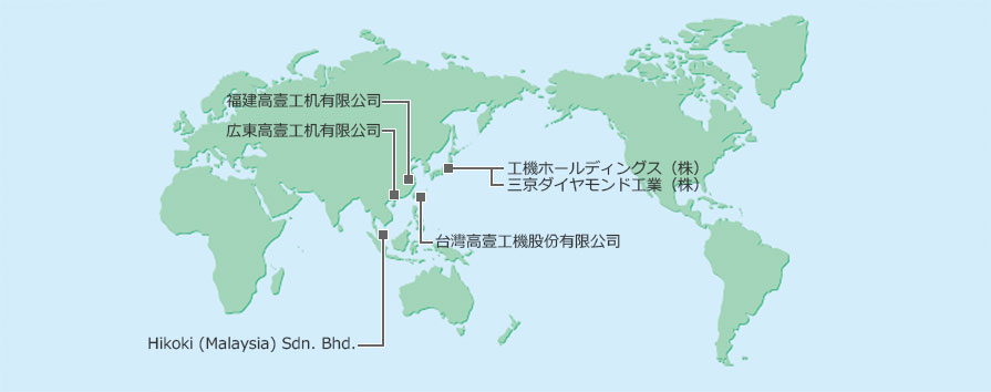 工機ホールディングス所在地図